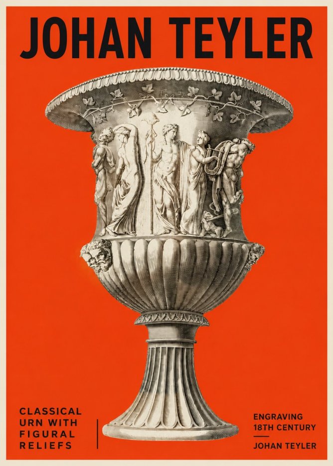 Johan Teyler Classical Urn with Figural Reliefs II No2 - Poster
