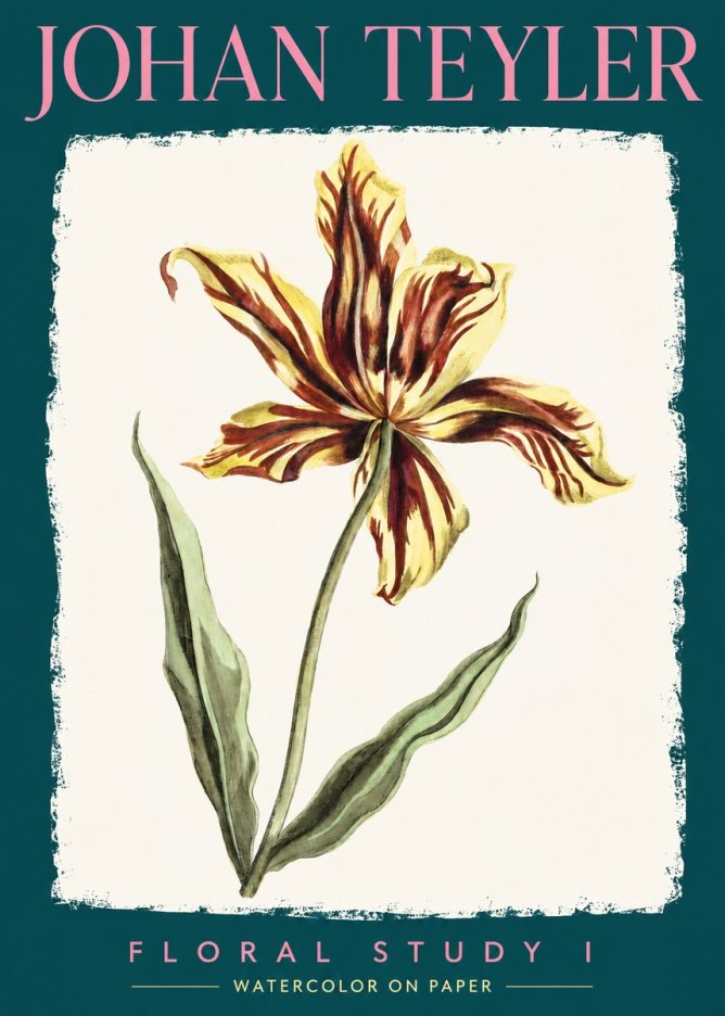Johan Teyler Floral Study I No2 - Poster