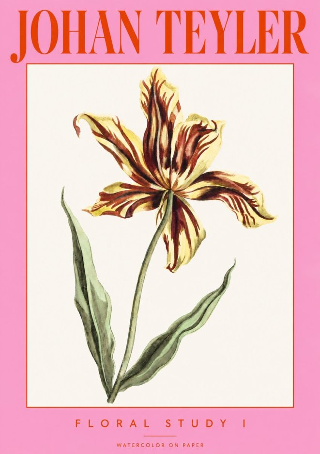 Johan Teyler Floral Study I No3 - Poster