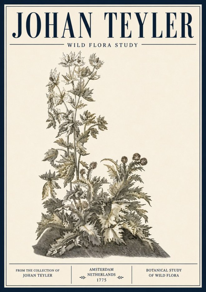 Johan Teyler Wild Flora Study No5 - Poster