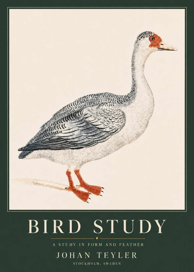 Johan Teyler Goose Study No4 - Poster