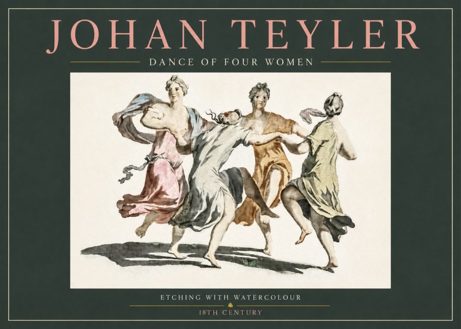 Johan Teyler Dance of Four Women No3 - Poster