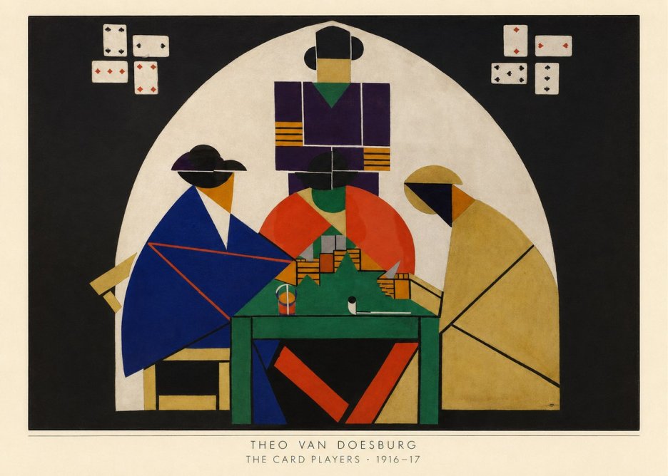 Theo van Doesburg The Card Players No5 - Poster