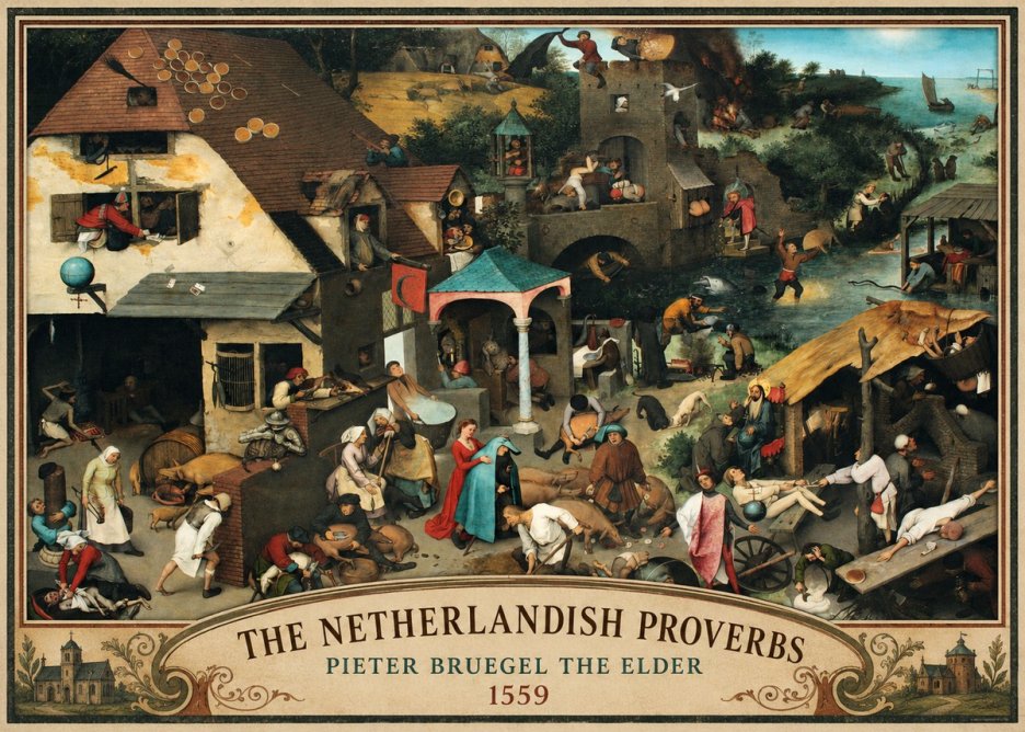 Pieter Bruegel The Netherlandish Proverbs II No4 - Poster