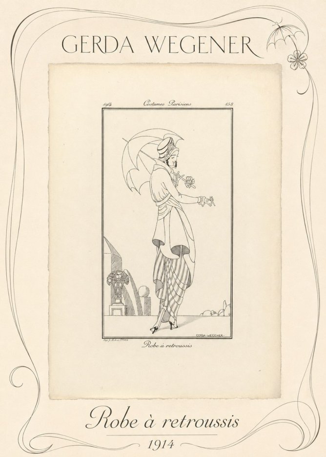 Gerda Wegener Robe À Retroussis No3 - Poster