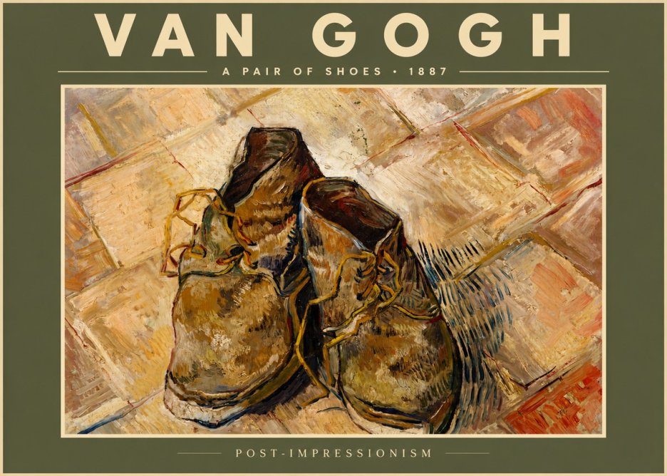 Van Gogh A Pair of Shoes No6 - Poster