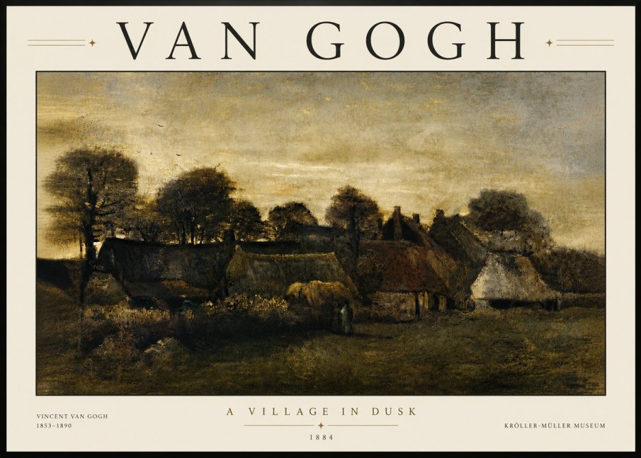 Van Gogh A Village in Dusk No6 - Poster