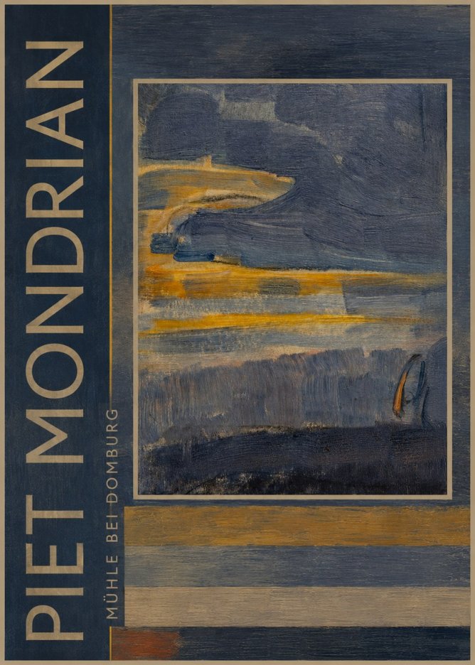 Piet Mondrian Mühle Bei Domburg No3 - Poster