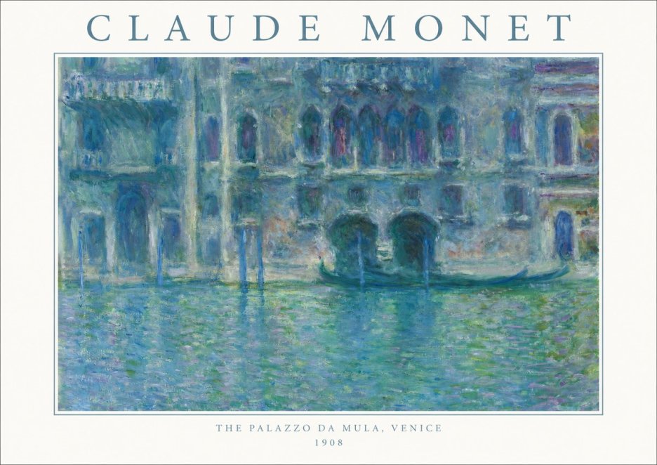Monet The Palazzo Da Mula, Venice No1 - Poster