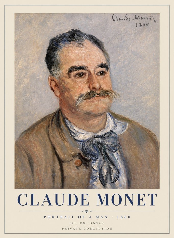 Monet Portrait of a Man No6 - Poster