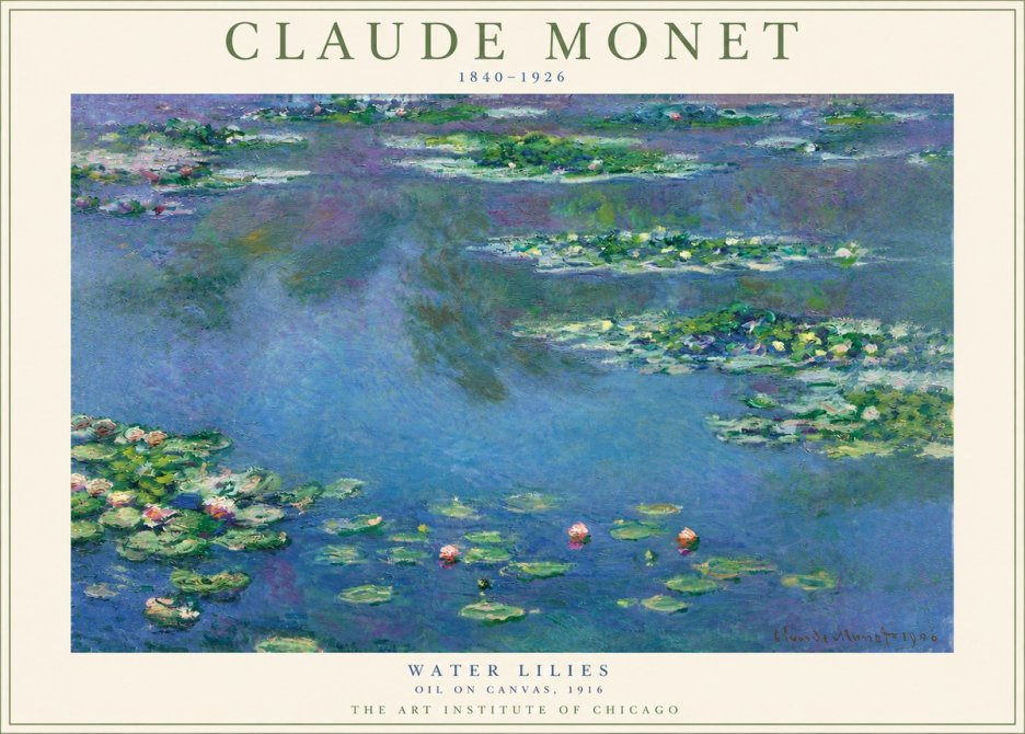 Monet Water Lilies I No3 - Poster
