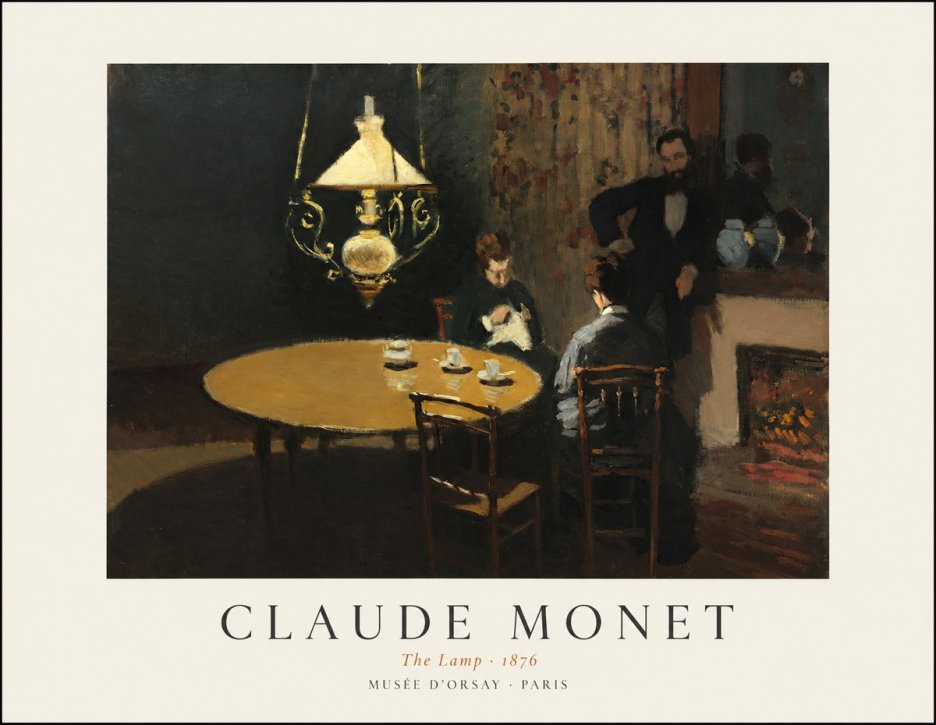 Monet The Lamp No1 - Poster