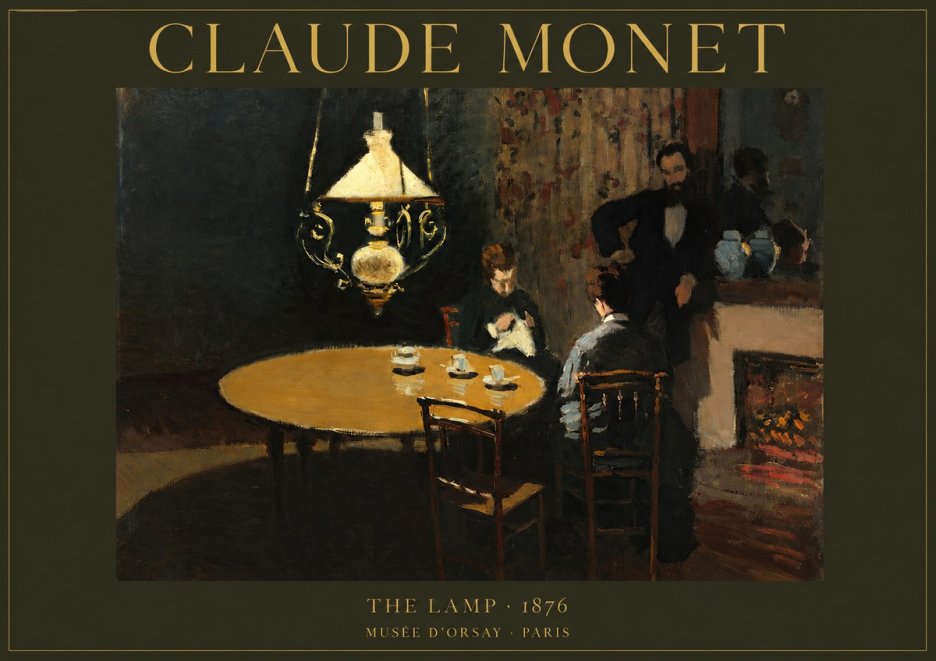 Monet The Lamp No2 - Poster