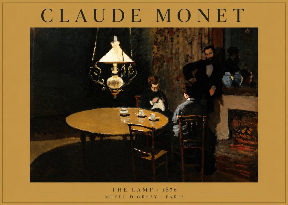 Monet The Lamp No6 - Poster