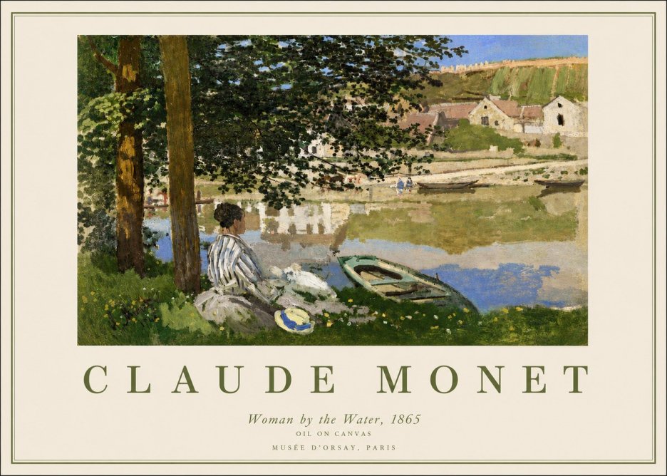 Monet Woman by the Water No3 - Poster