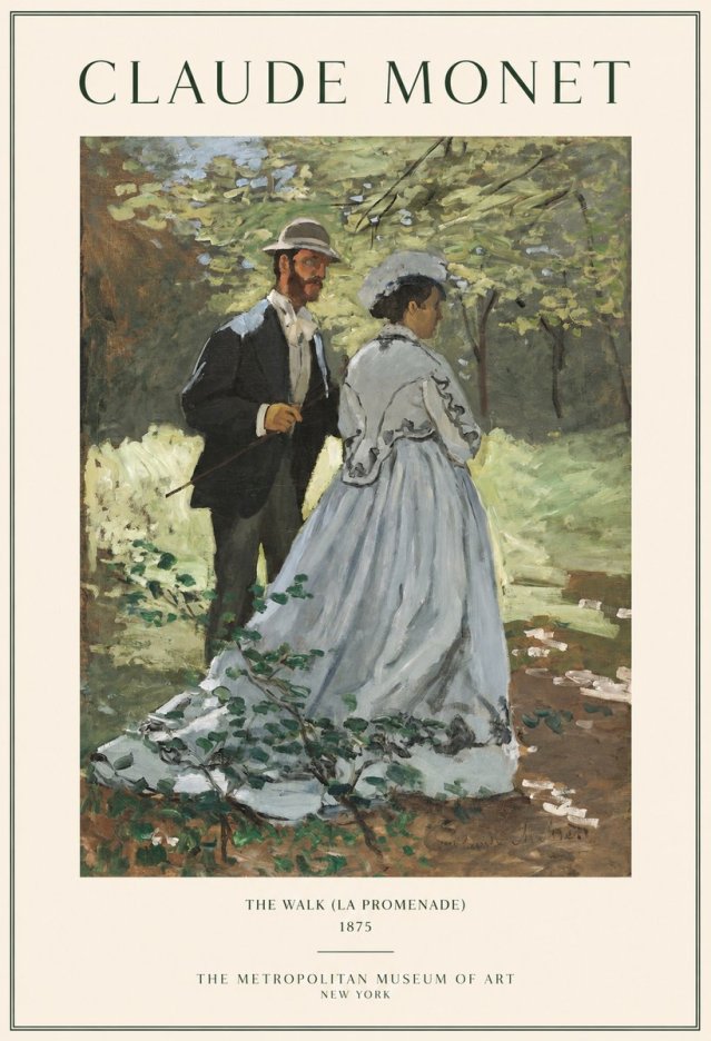 Monet The Walk (La Promenade) No1 - Poster