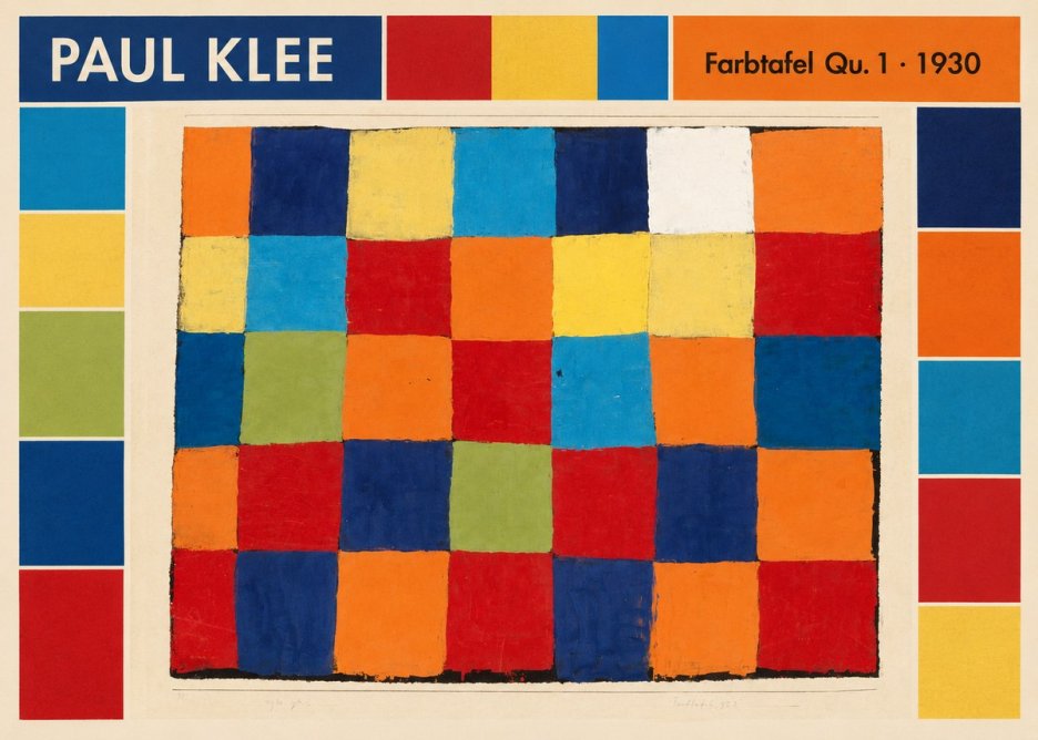 Paul Klee Farbetafel Qu 1 · 1930 No2 - Poster