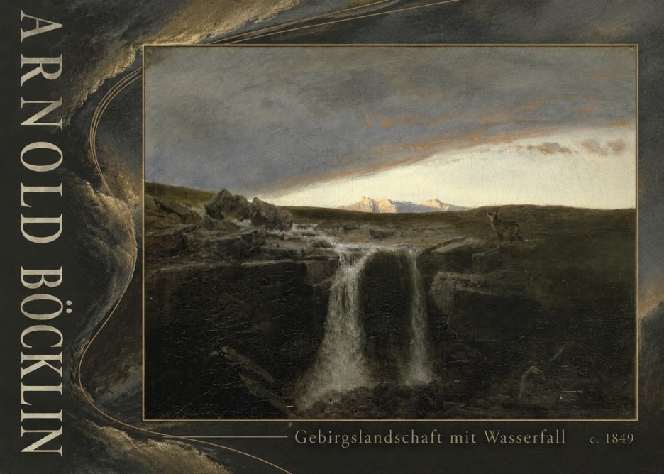 Arnold Böcklin Gebirgslandschaft Mit Wasserfall No5 - Poster