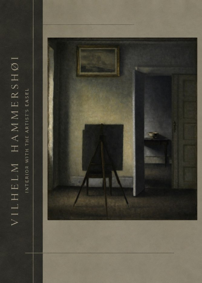 Vilhelm Hammershøi Interior with the Artist's Easel I No3 - Poster
