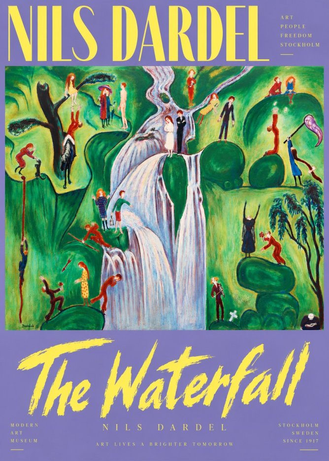 Nils Dardel The Waterfall No6 - Poster