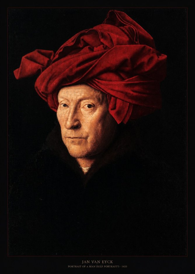 Jan van Eyck Portrait of a Man (Self Portrait?) No5 - Poster