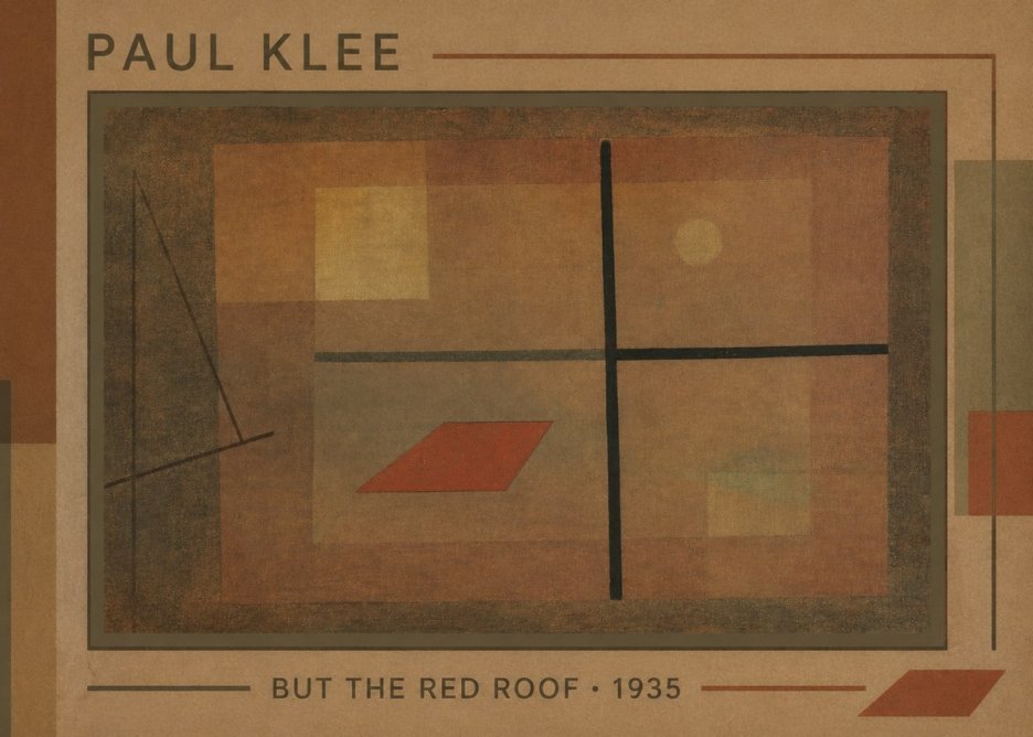 Paul Klee But the Red Roof No1 - Poster