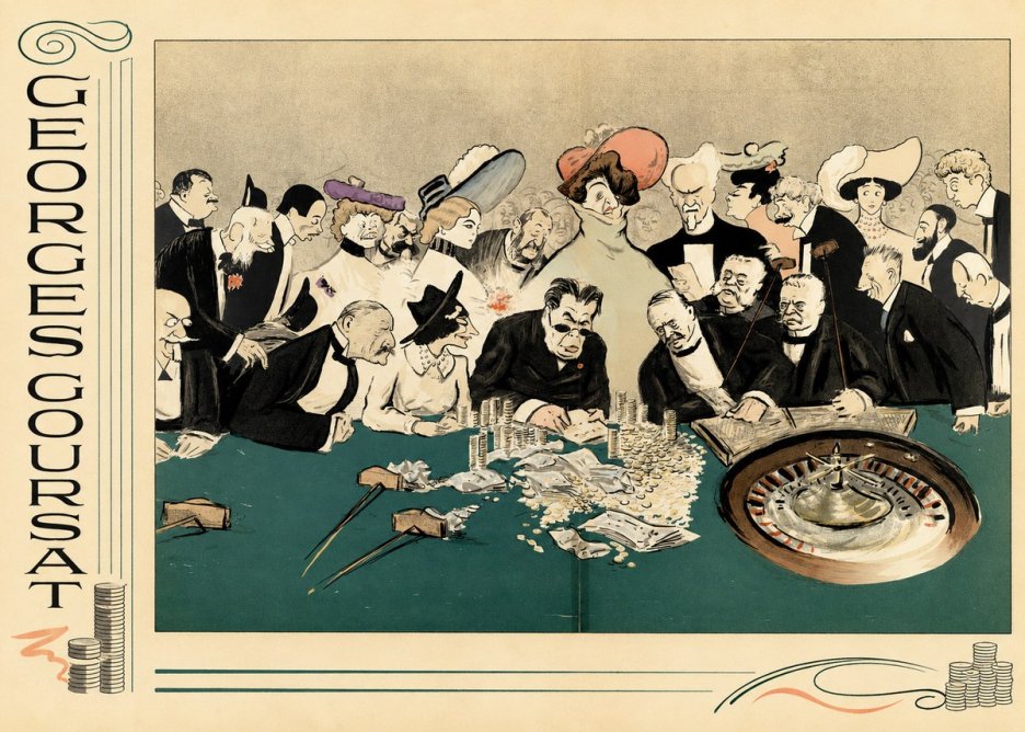 Georges Goursat At the Roulette Table No4 - Poster