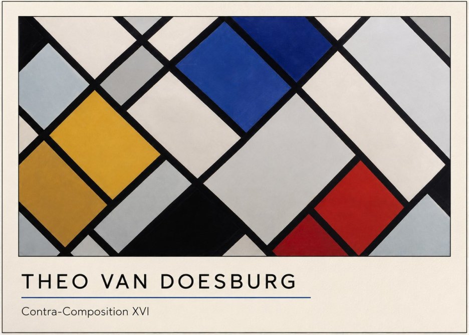 Theo van Doesburg Contra-composition Xvi No4 - Poster