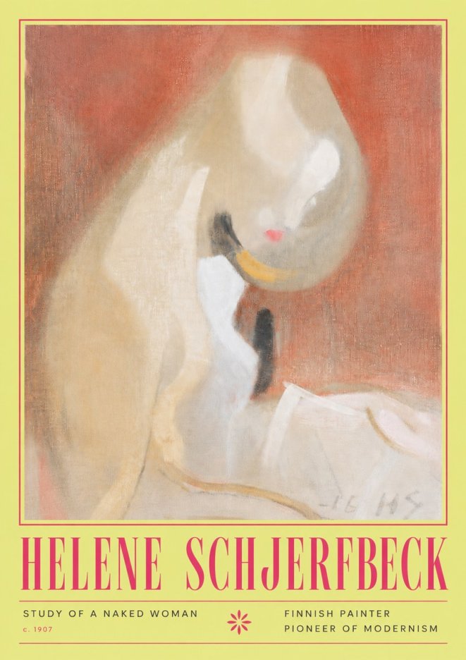 Helene Schjerfbeck Study of a Naked Woman No4 - Poster