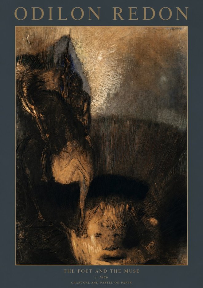 Odilon Redon The Poet and the Muse No2 - Poster