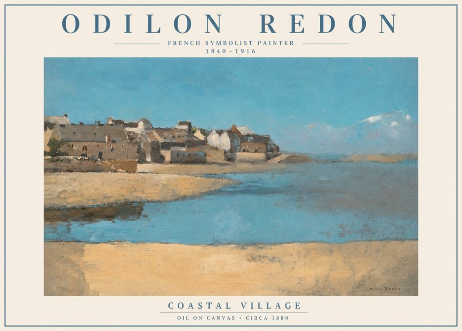 Odilon Redon Coastal Village No5 - Poster