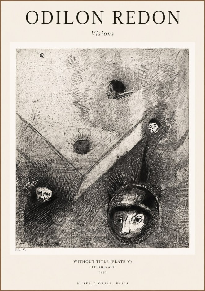 Odilon Redon Without Title (Plate V) No1 - Poster