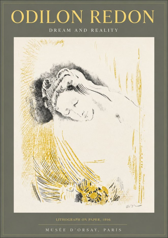 Odilon Redon Dream and Reality No2 - Poster