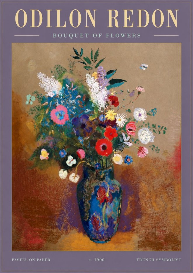 Odilon Redon Bouquet of Flowers No2 - Poster