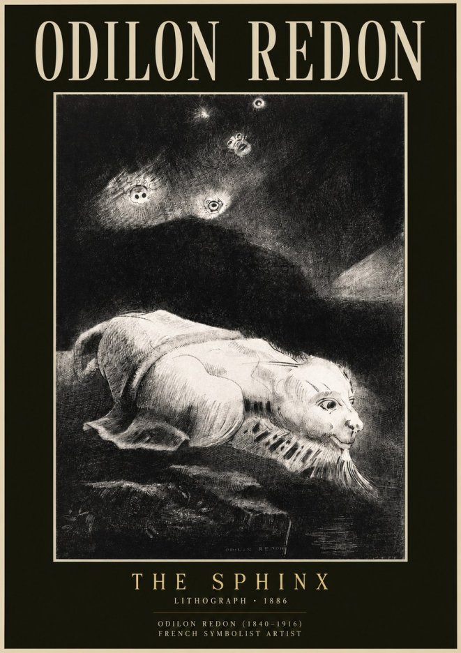 Odilon Redon The Sphinx No2 - Poster