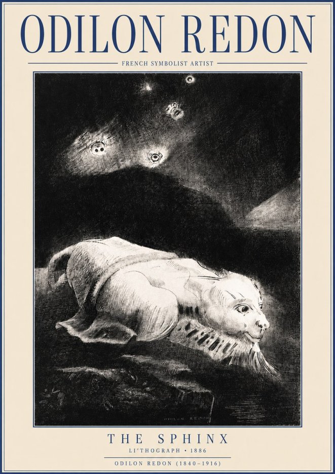 Odilon Redon The Sphinx No3 - Poster