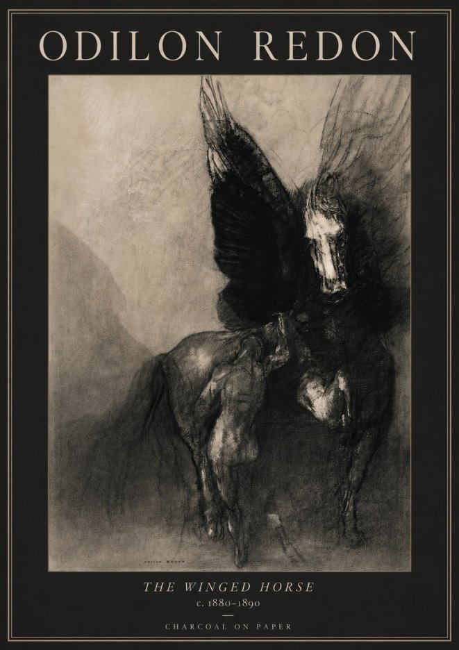 Odilon Redon The Winged Horse No2 - Poster