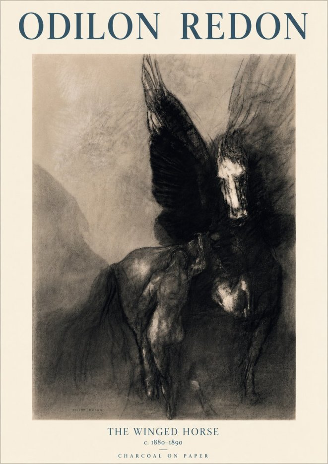 Odilon Redon The Winged Horse No6 - Poster