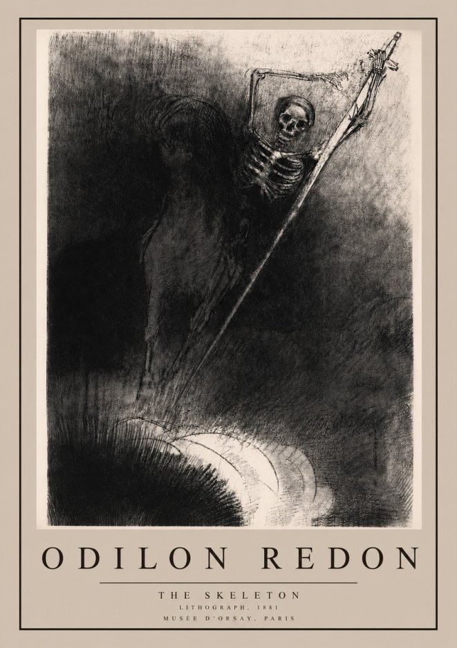 Odilon Redon The Skeleton No3 - Poster