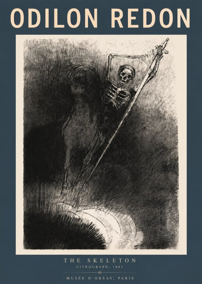 Odilon Redon The Skeleton No6 - Poster