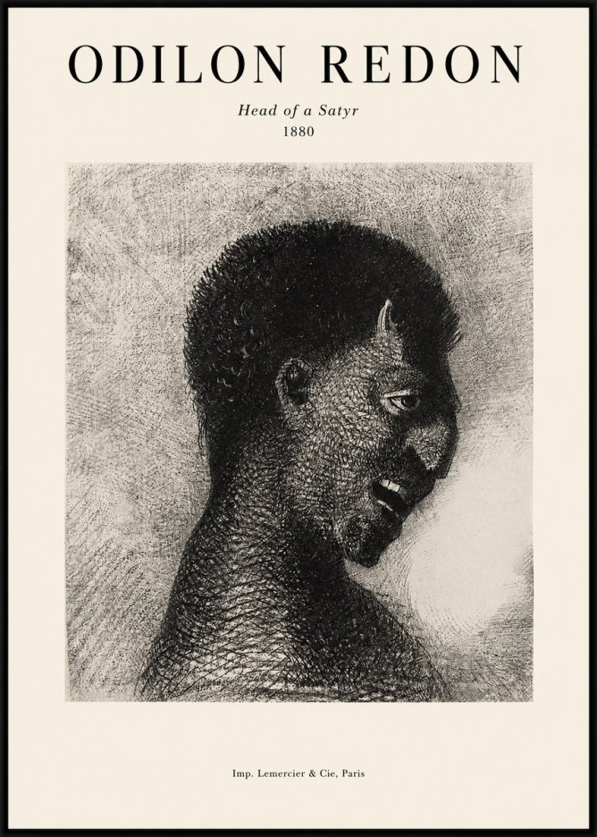 Odilon Redon Head of a Satyr No1 - Poster