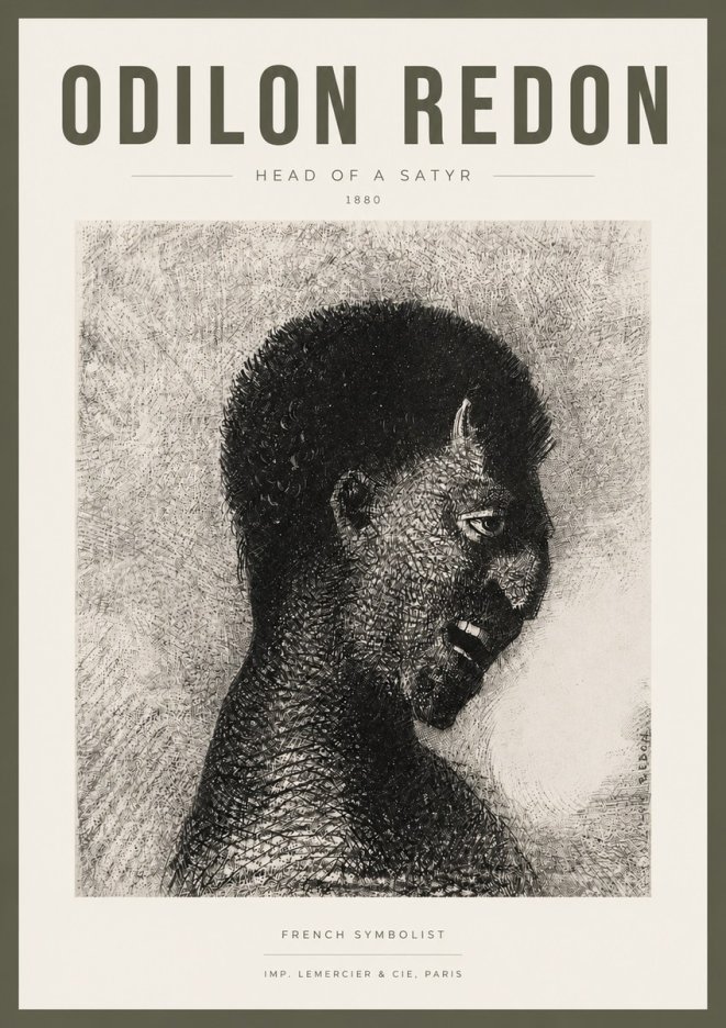 Odilon Redon Head of a Satyr No3 - Poster