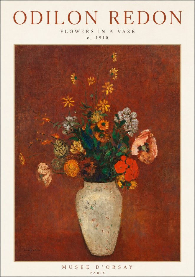 Odilon Redon Flowers in a Vase III No3 - Poster