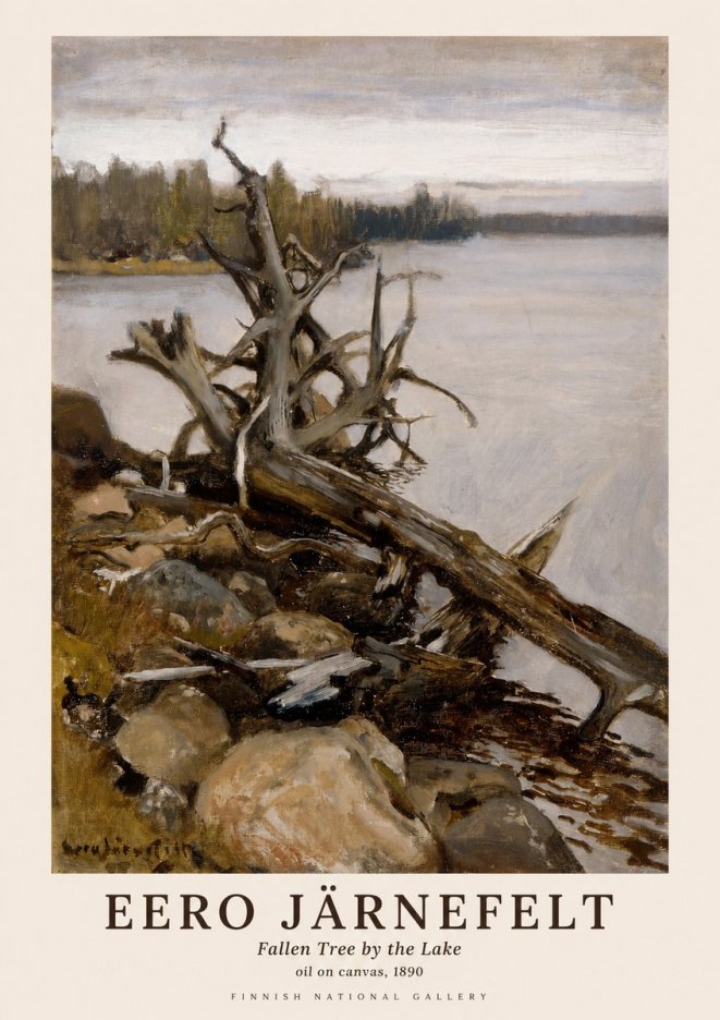 Eero Järnefelt Fallen Tree by the Lake No1 - Poster
