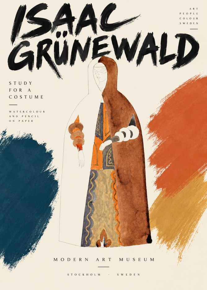 Isaac Grünewald Study for a Costume I No3 - Poster