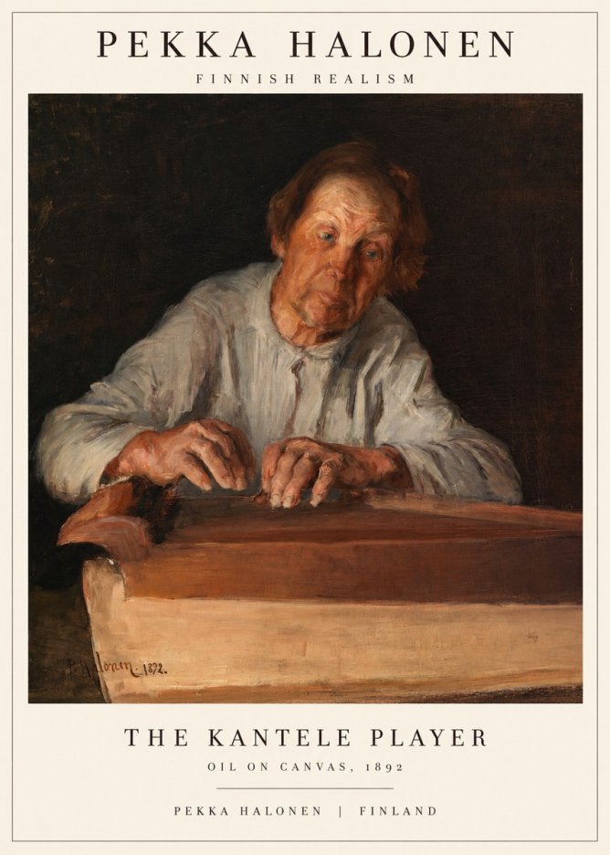 Pekka Halonen The Kantele Player No1 - Poster