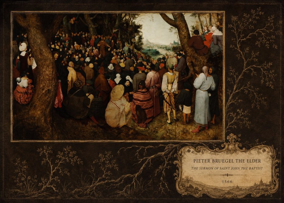 Pieter Bruegel The Sermon of Saint John the Baptist I No4 - Poster