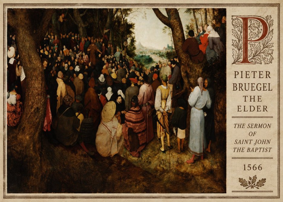 Pieter Bruegel The Sermon of Saint John the Baptist I No6 - Poster