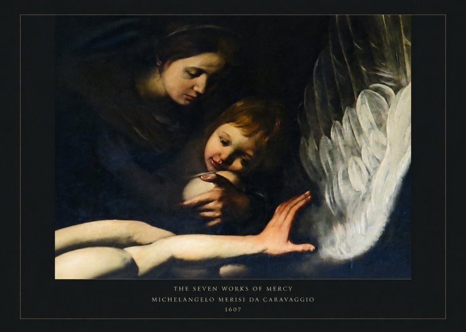Michelangelo Merisi da Caravaggio The Seven Works of Mercy IV No5 - Poster
