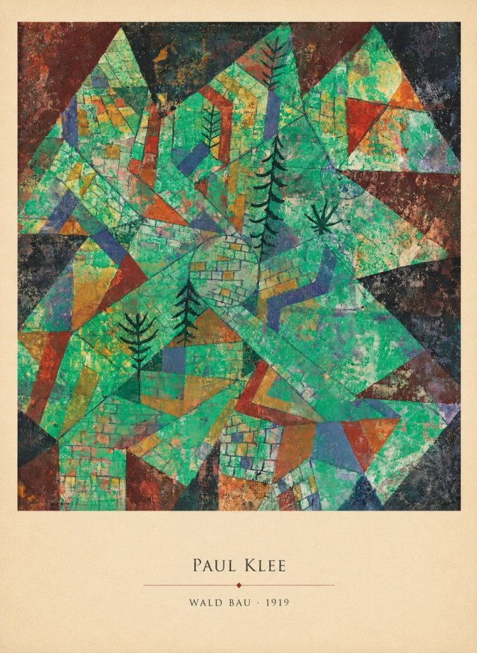 Paul Klee Wald Bau No4 - Poster